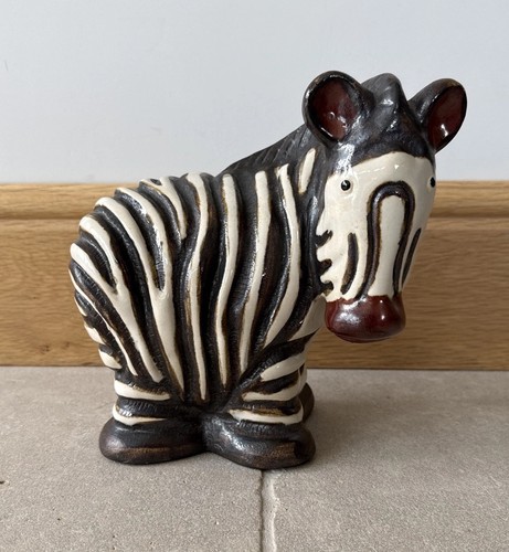 Vintage ceramic zebra - ceramic, figurine
