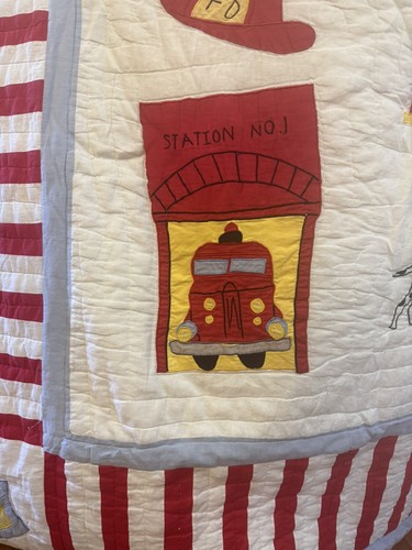 Fireman fire engine quilt - fireman,