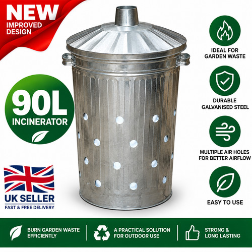 90l galvanized incinerator - 90l,