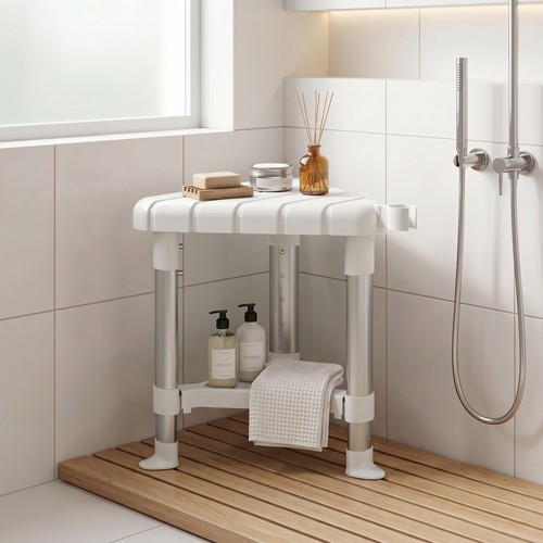 Corner shower chair with - corner,