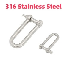 5mm 6mm 8mm 10mm 12mm Stainless Steel 316 A4 Marine Grade Heavy Duty D Shackle