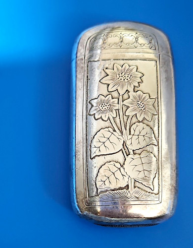 Silver plate vesta case 1901 - plate,