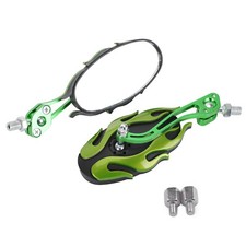 Universal Motorcycle Rearview Mirrors Rear View Mirror 8mm 10mm Green T9
