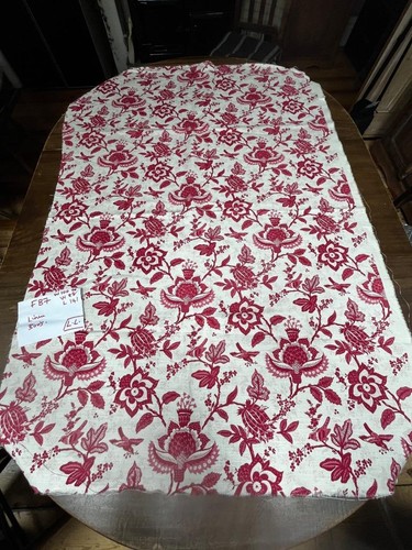 Red cream bird french design - cream,