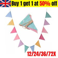 Waterproof Outdoor Bunting 12/18/24/36/72 Bunting Banner For Garden Flags NEW
