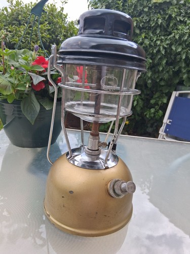 Tilley lamp gold base dated - base, 5