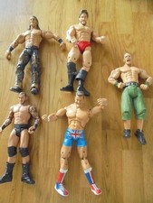 FIVE Jaxx WWE / WWF 7" figures - Cena, Jericho, Hart Smith, Nitro, Orton