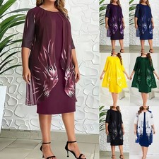 Womens Lady Floral Chiffon