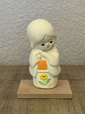 Kokeshi Doll Japanese Pottery Vtg Figurine Pastel Kimono Geisha Girl with Box