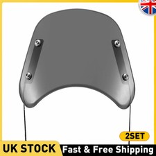 2PCS Motorcycle Windscreen Windshield For Honda Yamaha Kawasaki 5-7'' Headlight