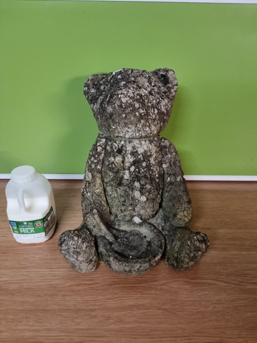 Vintage teddy bear concrete - vintage,