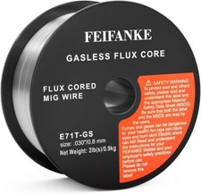 Flux Core MIG Welding Wire 0.8/0.9/1.0MM E71T-GS Mild Steel 2lbs 1/3 Packs