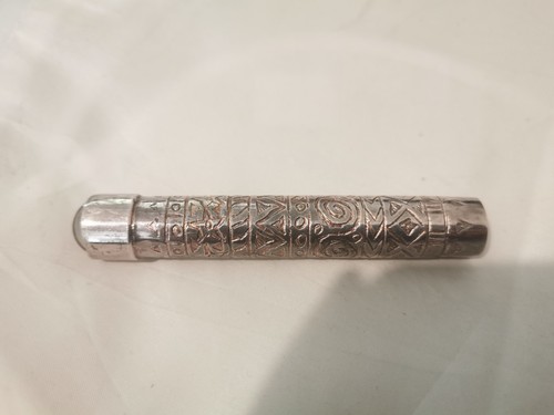 White metal engraved - a, design