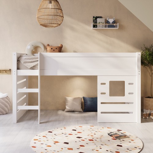 White mid sleeper cabin bed - sleeper,