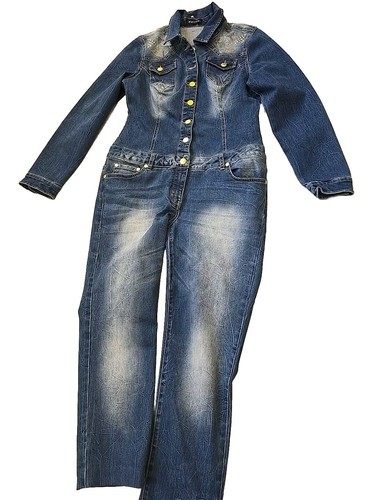 Y2k denim jumpsuit - denim, 10