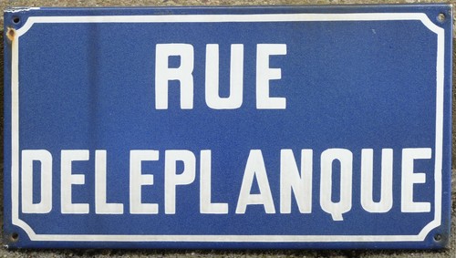 Old french street sign enamel - old,