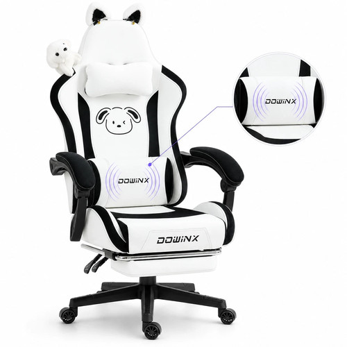 Dowinx white gaming chair - gaming,