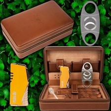 Leather Cigar Case 4 Finger