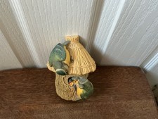 Vintage Bossons England Chalkware Blue Tit And Chicks Hanging Wall Display
