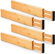4pcs Bamboo Expandable Drawer