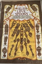 Welsh Love Spoons Fabric Tea