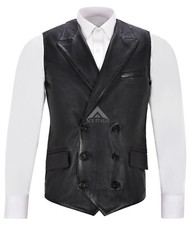 Men's Real Leather Waistcoat