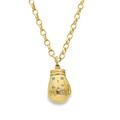 9ct yellow gold diamond boxing - yellow,