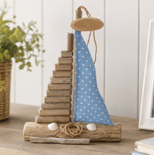 Driftwood sailing boat - sailing,