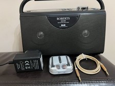 Roberts WM-202 DAB/ DAB+/FM/RDS/WiFi internet Black Portable Radio. G C & P W O.