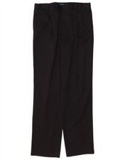 DOCKERS Mens Classic Fit Pegged Chino Trousers W34 L34 Black Cotton CS04
