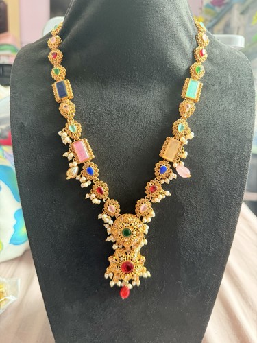 Luxury multicolour kundan long - luxury,