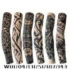 Temporary Tattoo Sleeve Fake Arm Sleeves Cooling UV Cycling Running Sports Stret