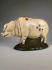 Vintage Cast Iron Doorstop Pig