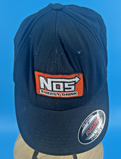 NOS Energy Drink Black FlexFit L/XL Fitted Hat/Cap