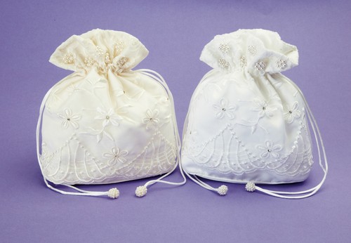 Girls white ivory dolly bag - white,
