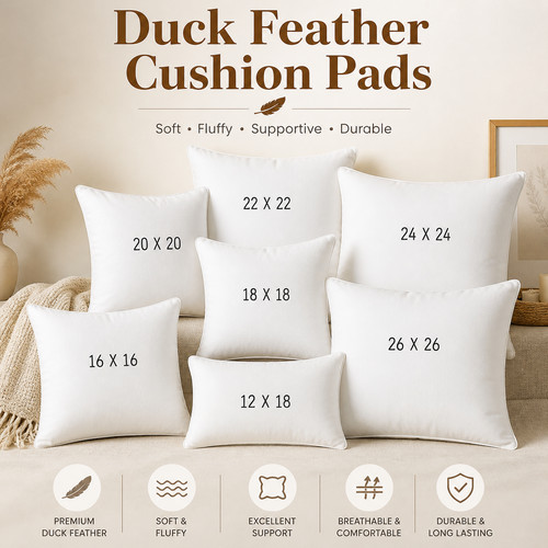 Duck feather cushion inserts - duck,