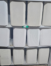 QSC AD-S6T AcousticDesign Speakers x2 - White / Light Brown / Brown – Tested