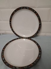 2 x  Denby Marrakesh Dinner Plates-26.5 cm/ 10.25" -Look Unused