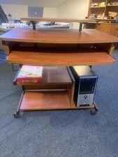 OFFICE Desk Workstation Computer Table 5 LEVEL On Wheels Study Desks BROWN 95cm