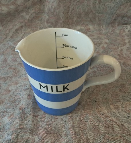 Green cornishware milk - g,
