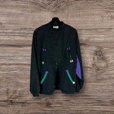 Adidas Jacket Vintage Retro Full Zip Lifeguard Track Black M/L