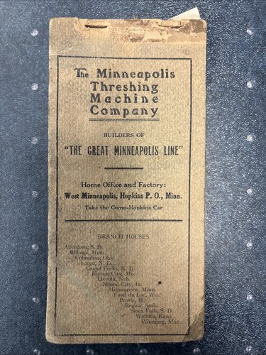 Minneapolis threshing machine - minneapolis,