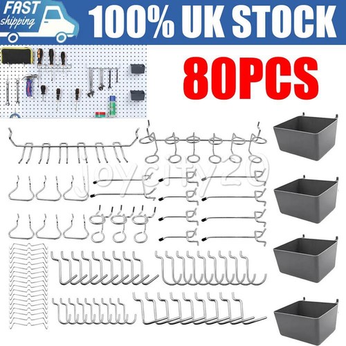 80pcs pegboard hooks assorted - 80pcs,
