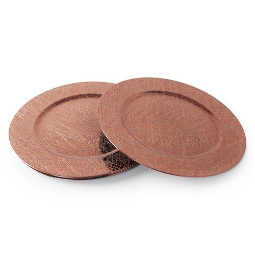 Set red charger plates 33cm - set,