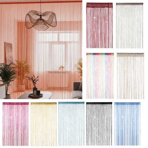 String curtain panel door fly - string,