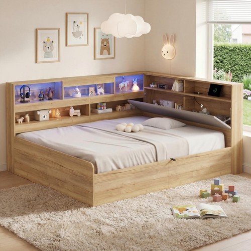 Wooden daybed 4ft6 - wooden, double