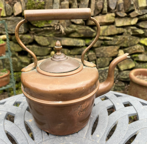 All brass victorian kettle - brass,