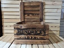 LOG BASKET WITH LID / FIRE WOOD STORAGE  / FIREPLACE KINDLING BOX   - Burntwood