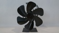 YAZIONG 6 Blade Wood Stove Fan With Thermometer Heat Powered Fireplace Fan