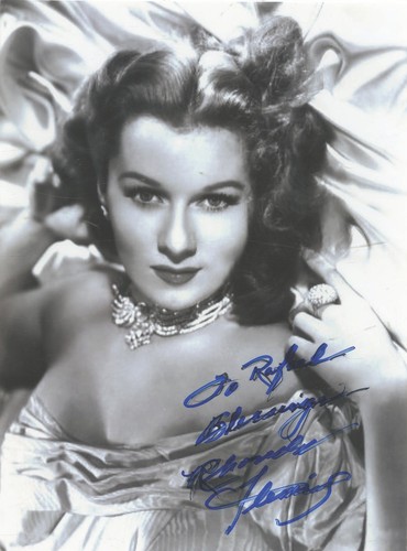 Rhonda fleming autograph - fleming,